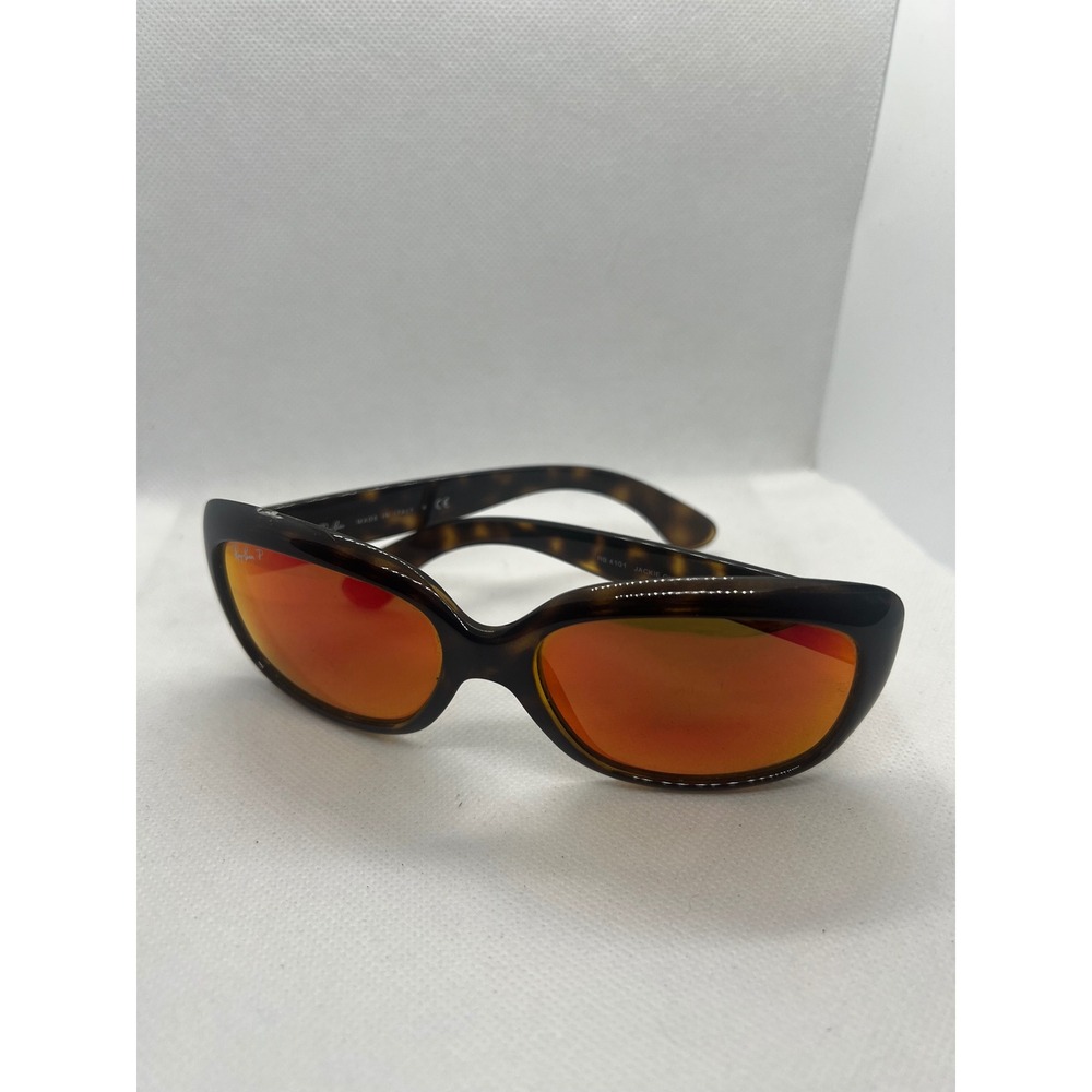 Ray-Ban RB4101 Jackie Ohh Tortoise Orange Mirror Polarized Sunglasses 58mm